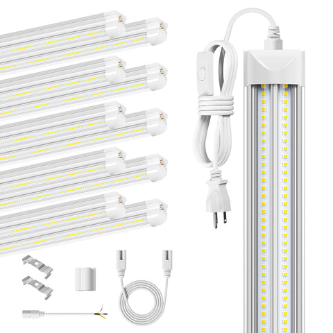ELEKICO 8ft LED shop light provides uniform brightness for garages.