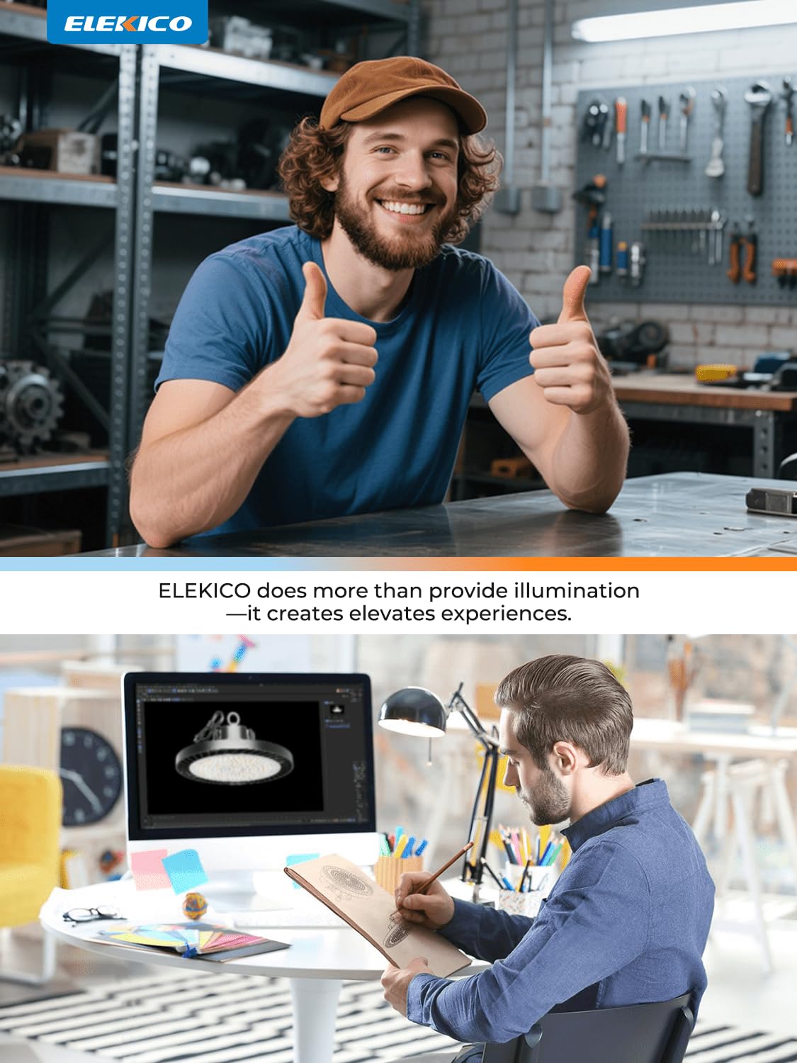 ELEKICO aluminum heat sink ensures efficient cooling and long lifespan.