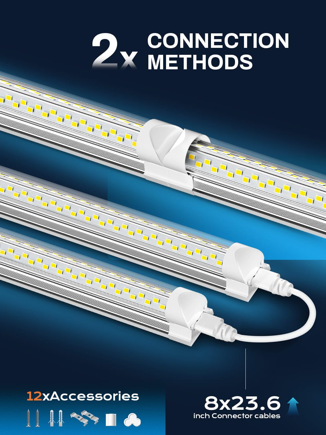 ELEKICO easy install 8ft LED shop light in a garage or workshop