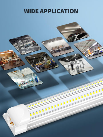 ELEKICO easy-installation 8ft light ideal for garages, basements, or storage.