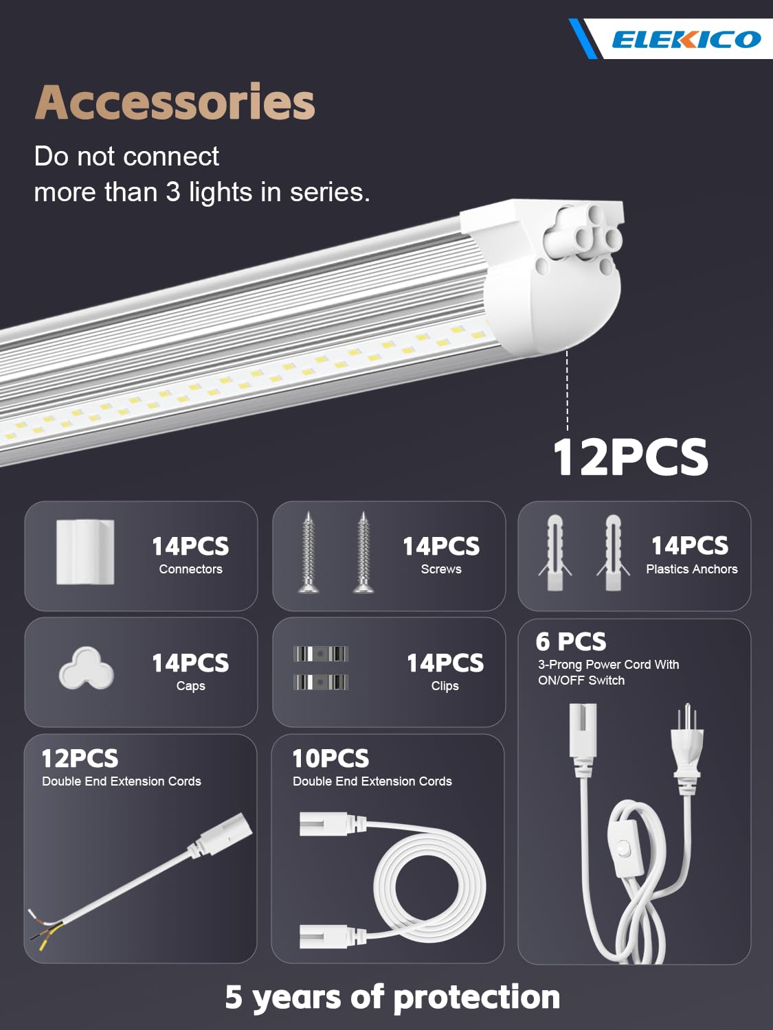 ELEKICO Versatile lighting for garage, basement, and warehouse applications