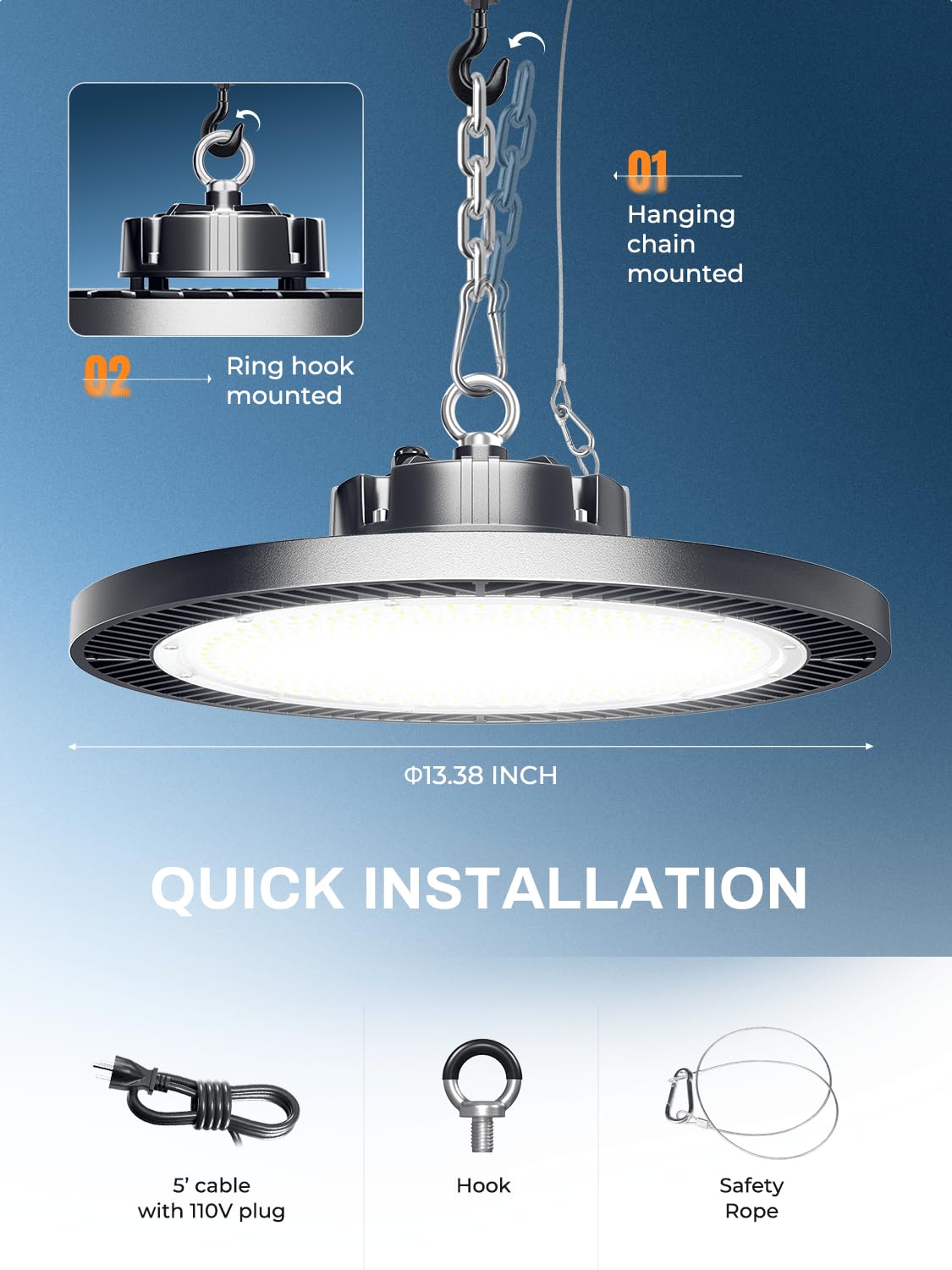ELEKICO garage and workshop lighting boosts visibility for detailed tasks.