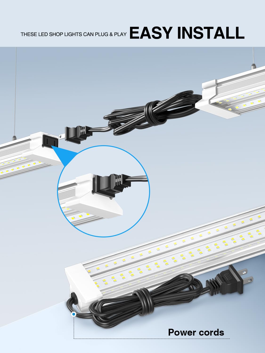 ELEKICO linkable four-unit setup showing scalable ceiling coverage.