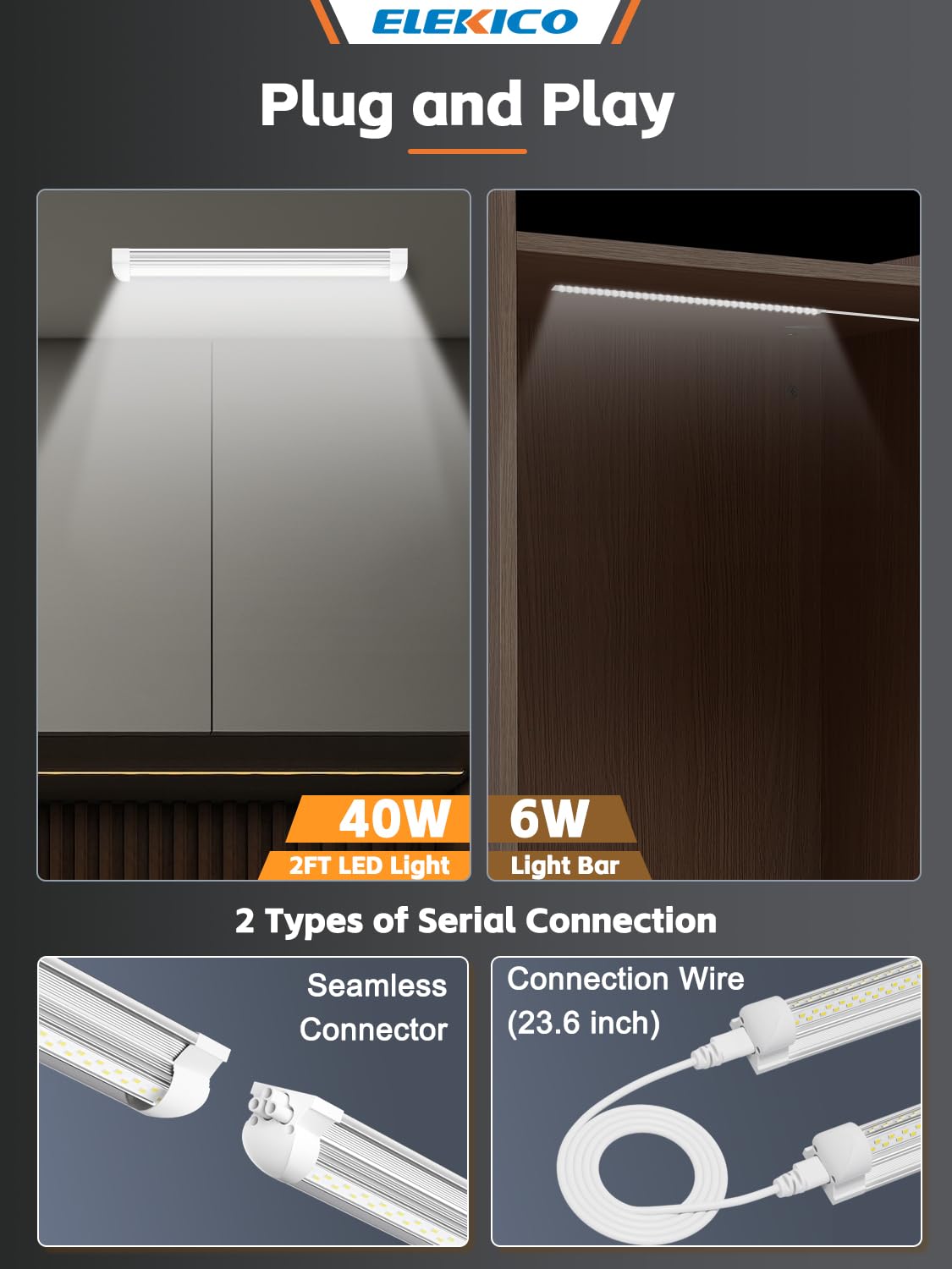 ELEKICO linkable shop lights enable scalable garage lighting setups.