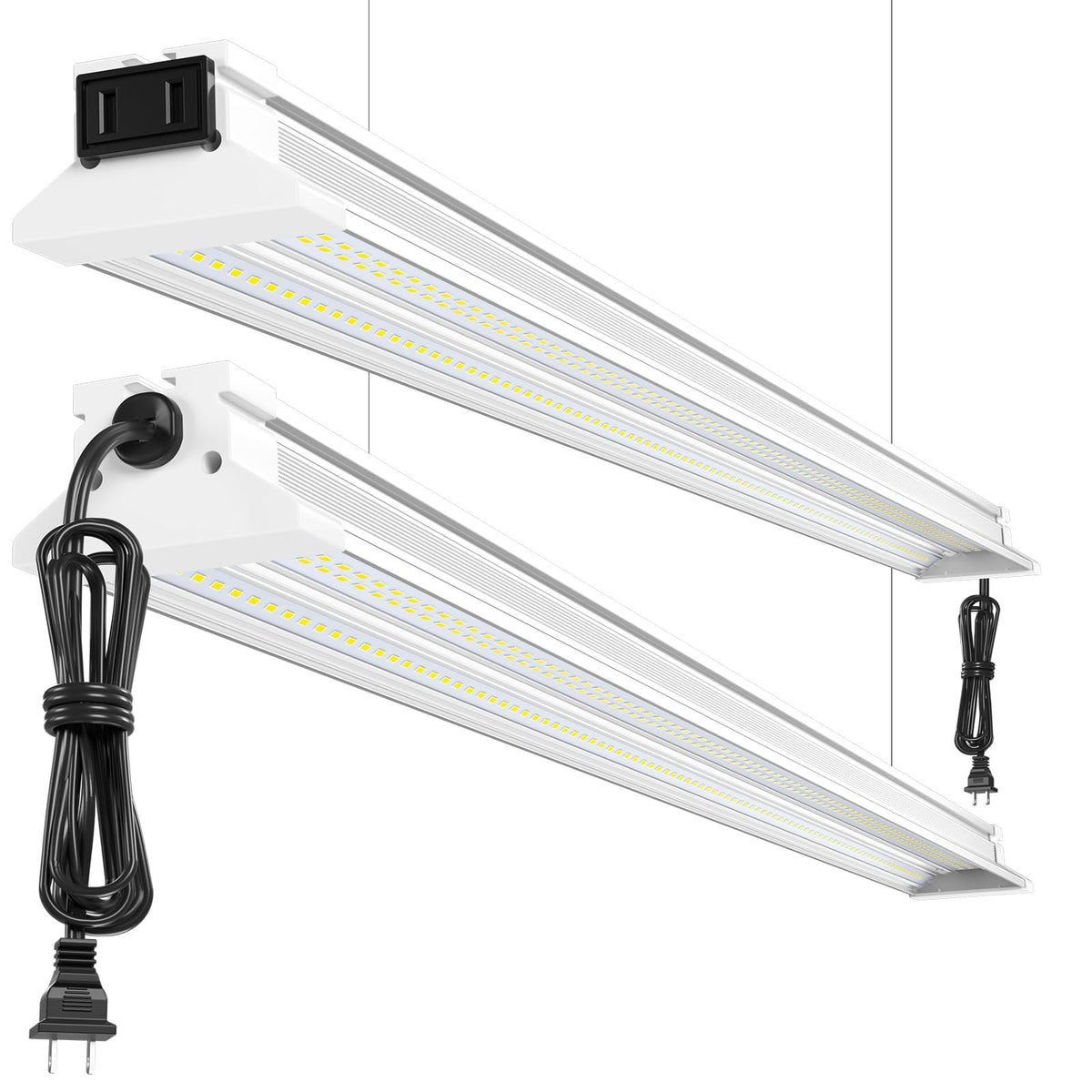 ELEKICO Super Bright 60W LED Shop Light packaging box highlighting quick setup.