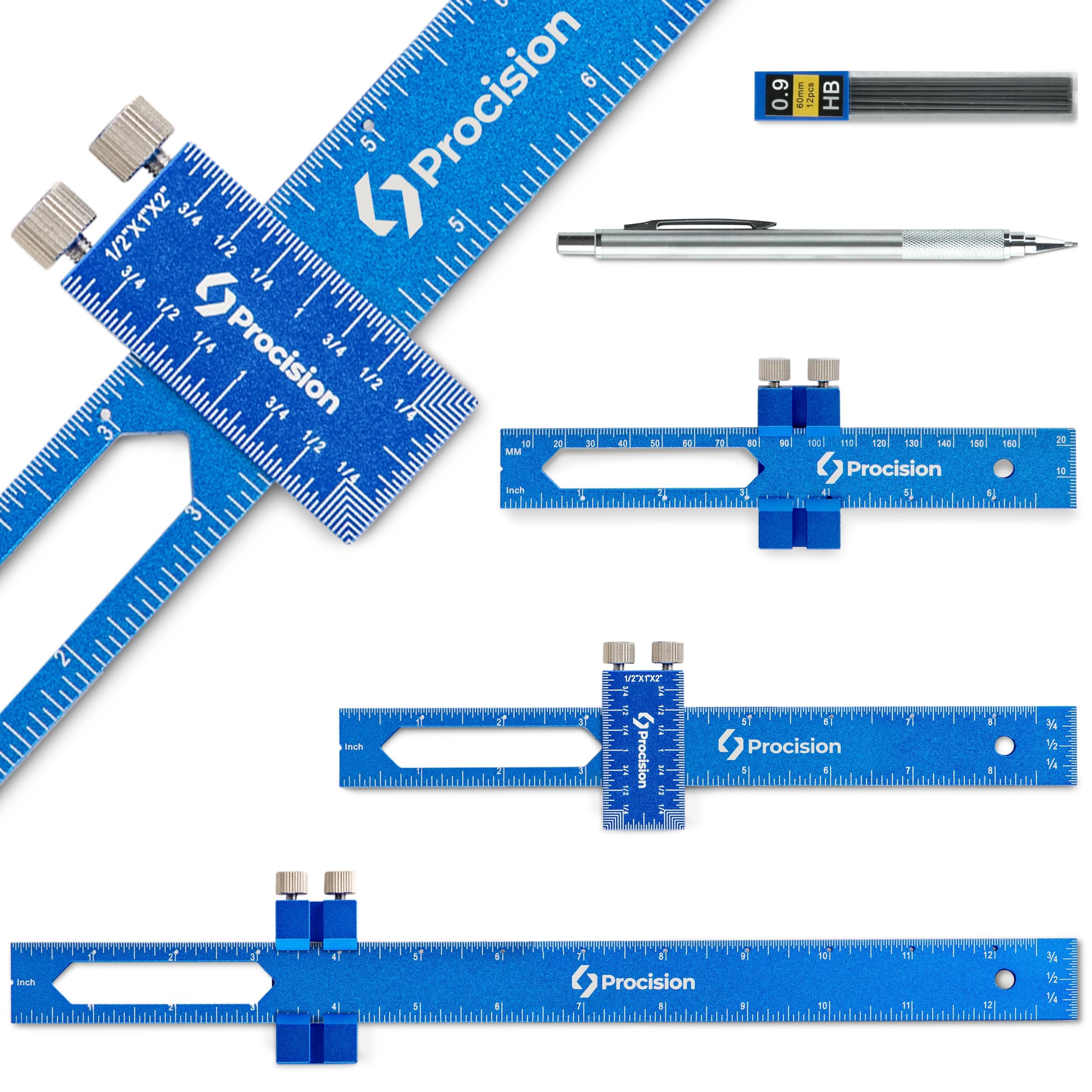 Eleon Procision 12-inch ruler with 2-inch slider for precise lines