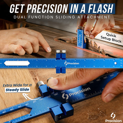 Eleon Procision 8-inch ruler with wide slider for accurate layouts