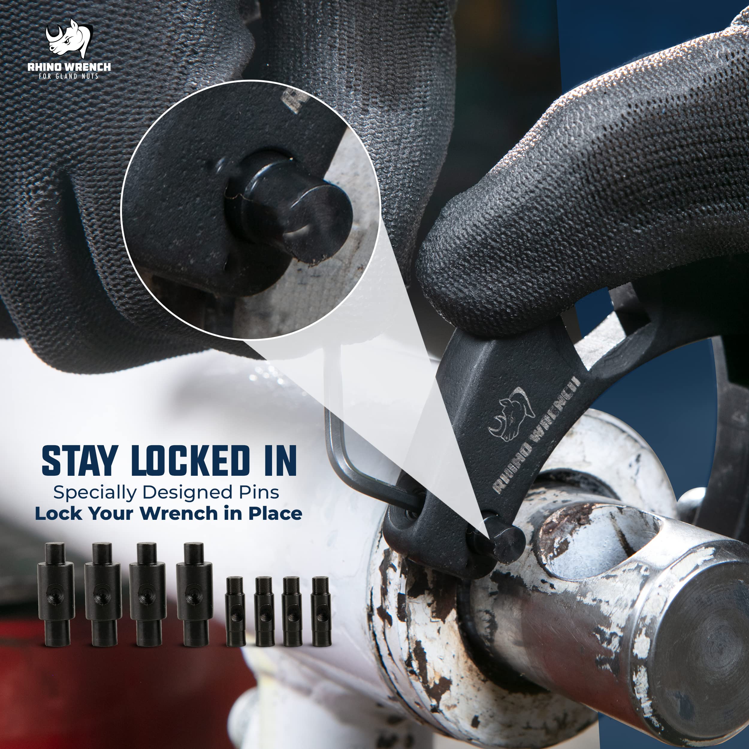 Eleon Rhino gland nut wrench set microfiber towel keeps components clean during maintenance.