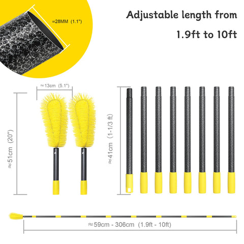 ElephantBird package includes eight sections and two brush heads for versatile setups