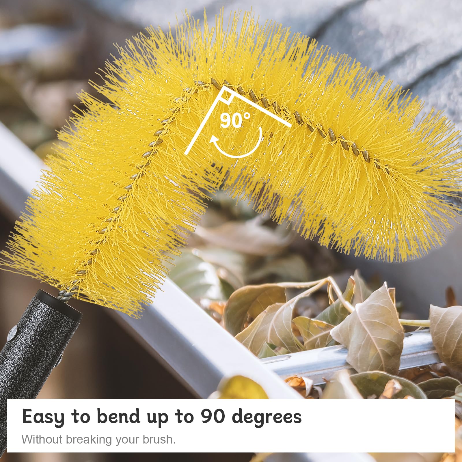 ElephantBird stiff nylon bristles resist wear while scrubbing stubborn debris