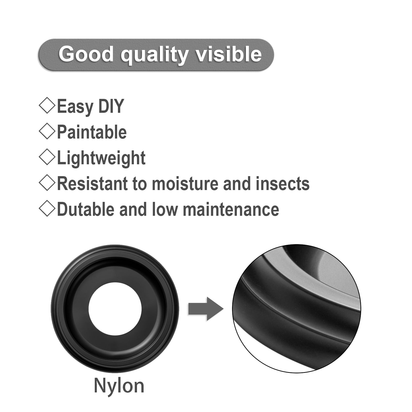 ELFCAB medallion packed with instructions for easy DIY installation