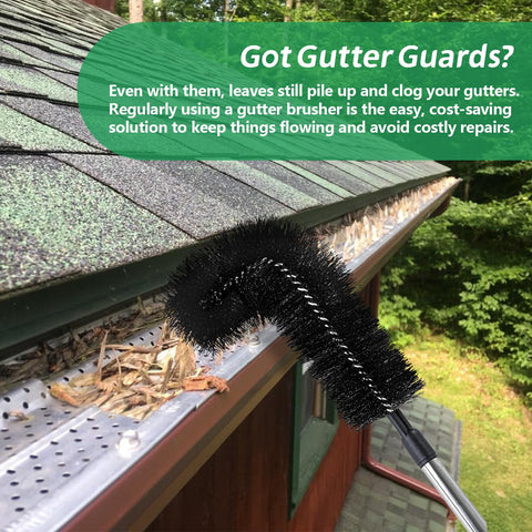 ELFON Gutter Cleaning Tool with dual brush heads for efficient debris removal.