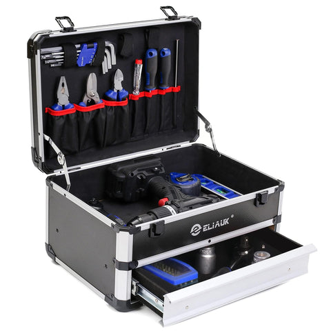 ELIAUK Tool Box top compartment provides quick stash for small parts