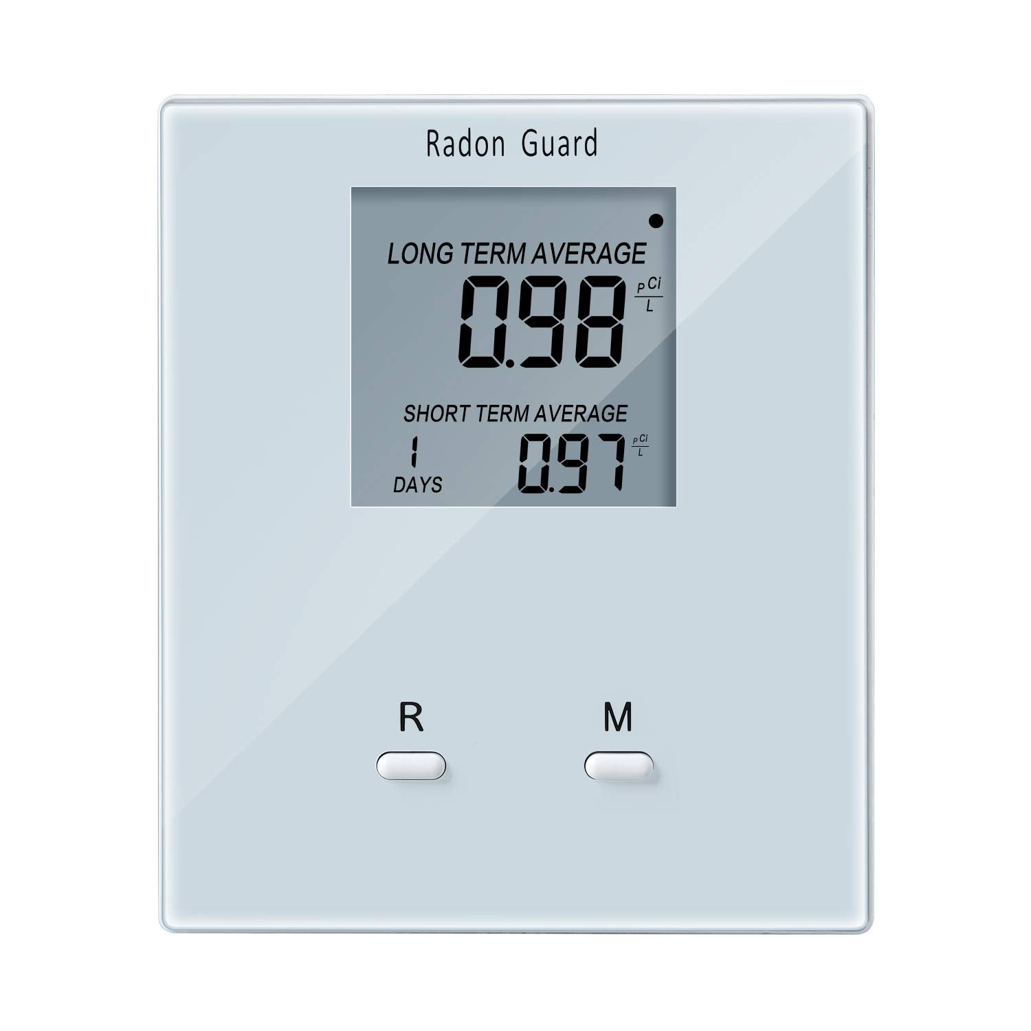 Elifecity home radon detector front view for portable room monitoring