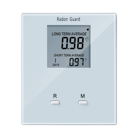 Elifecity home radon detector front view for portable room monitoring