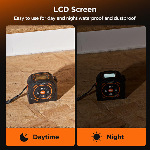Elikliv digital tape measure with LCD display for clear measurements.
