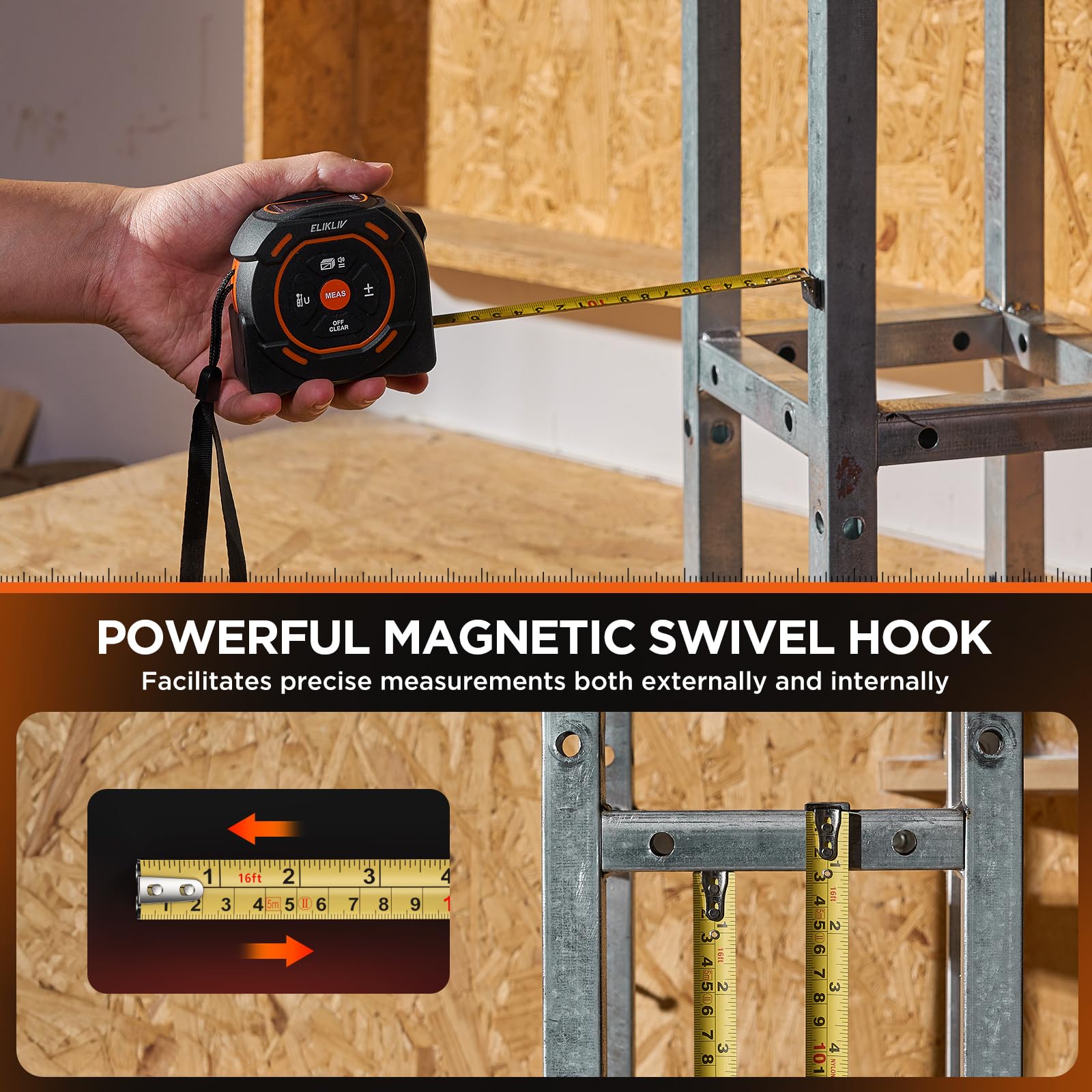 Elikliv rugged ABS housing and rust-proof blade endure site use.