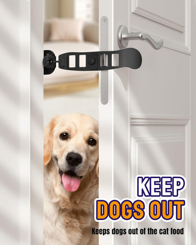 Elilier metal cat door latch easy install with no drilling required.