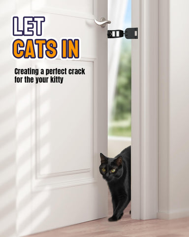 Elilier metal cat door latch adjustable width for a perfect cat-friendly gap.