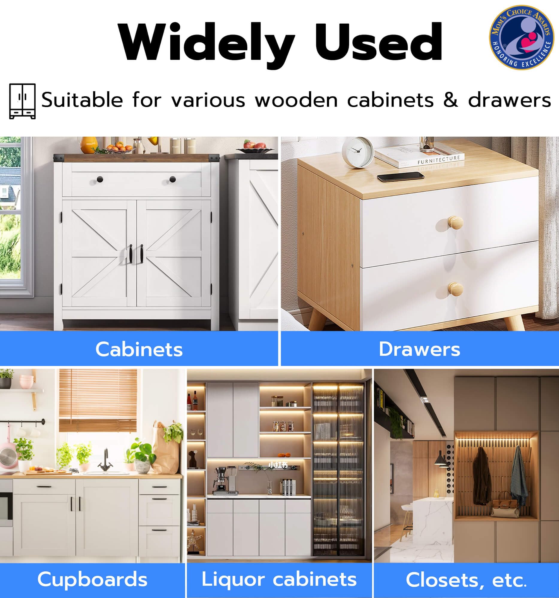 eLinkSmart ideal for kitchen drawers or liquor cabinets.