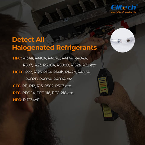Elitech device shows dual battery indicators at a glance