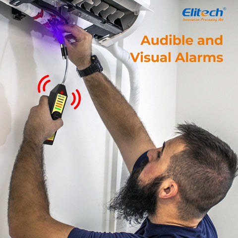 Elitech leak indicators provide audible and visual alerts for leaks