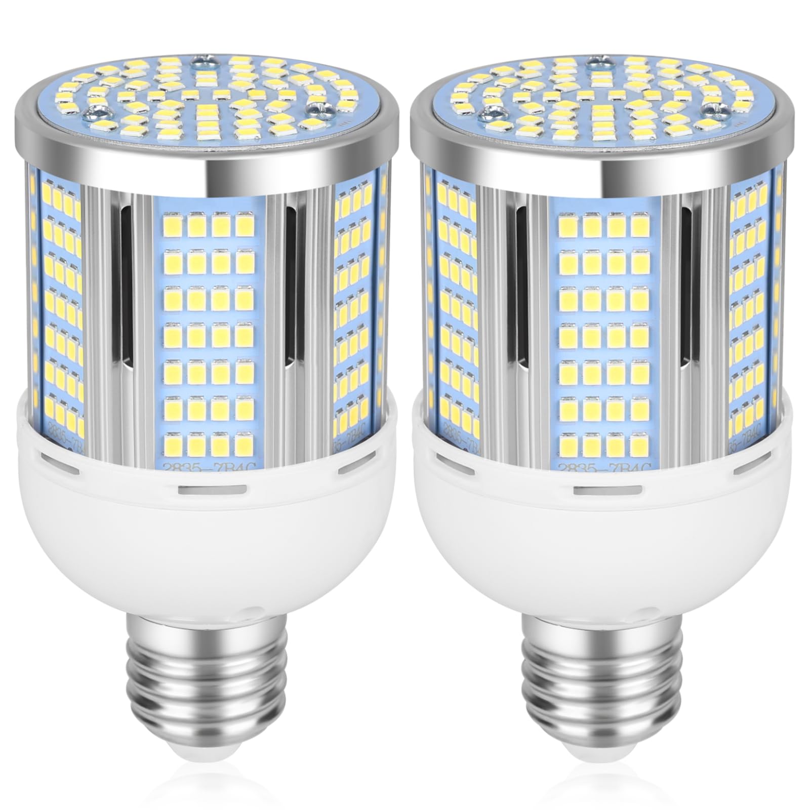 ELIVERN 2-pack 30W LED corn light bulbs for energy savings and bright daylight illumination.