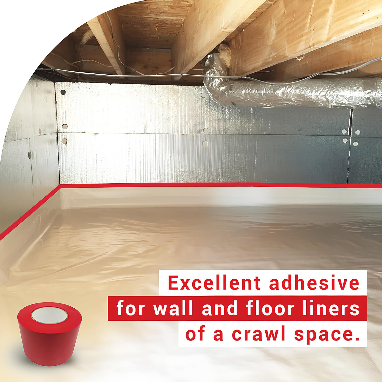 ELK vapor barrier tape used as underlayment for floating floors