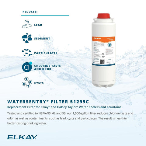 Elkay WaterSentry 51299C chlorine-odor reduction improves taste in every sip