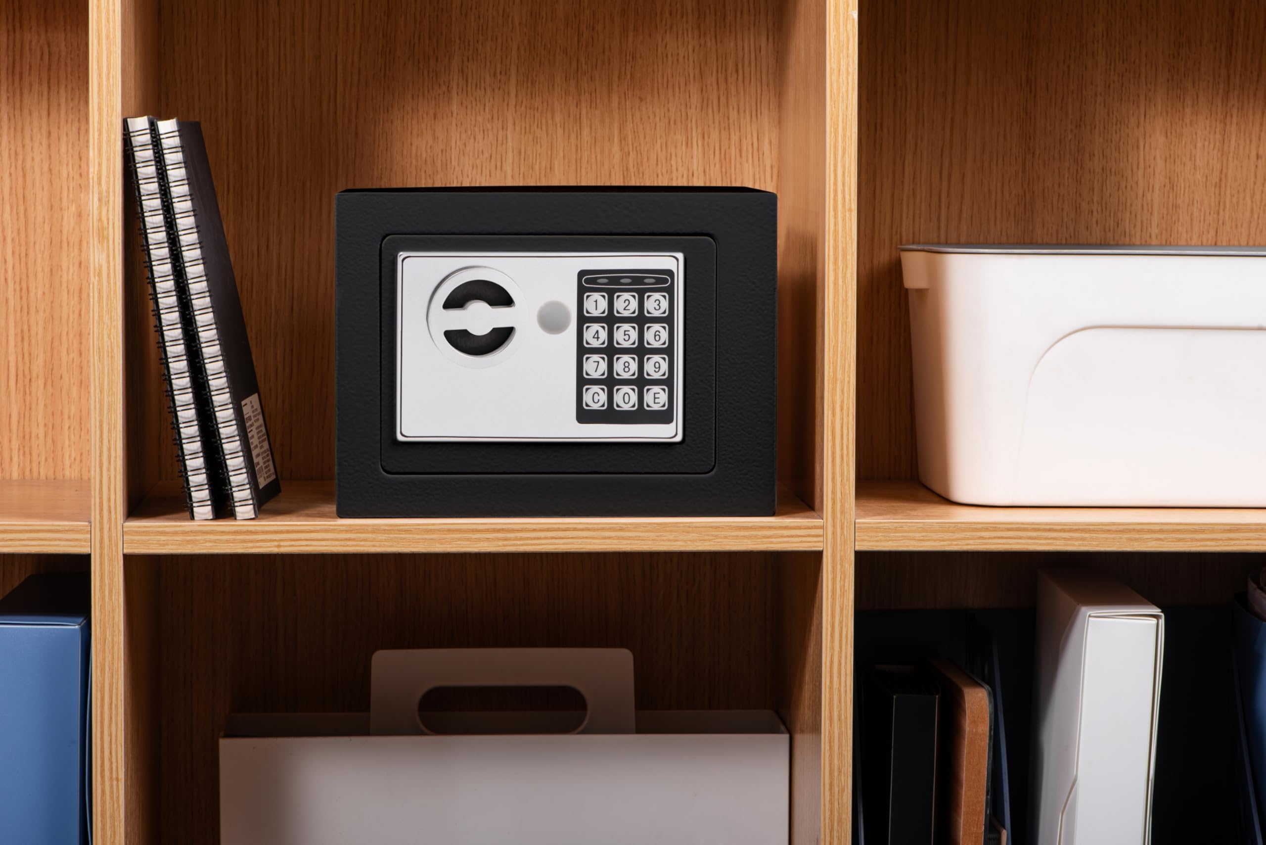 ELLAIG emergency override keys paired with keypad for forgotten code backup.