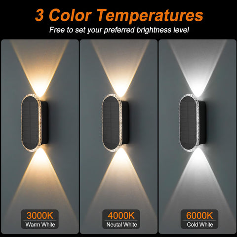Ellasay solar fence lights provide dusk-to-dawn illumination along porch and railing