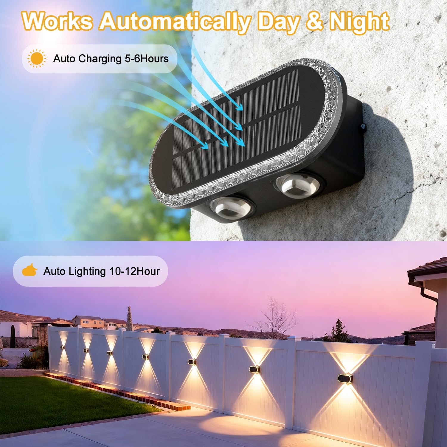 Ellasay IP65 weatherproof design withstands rain for year-round outdoor use.