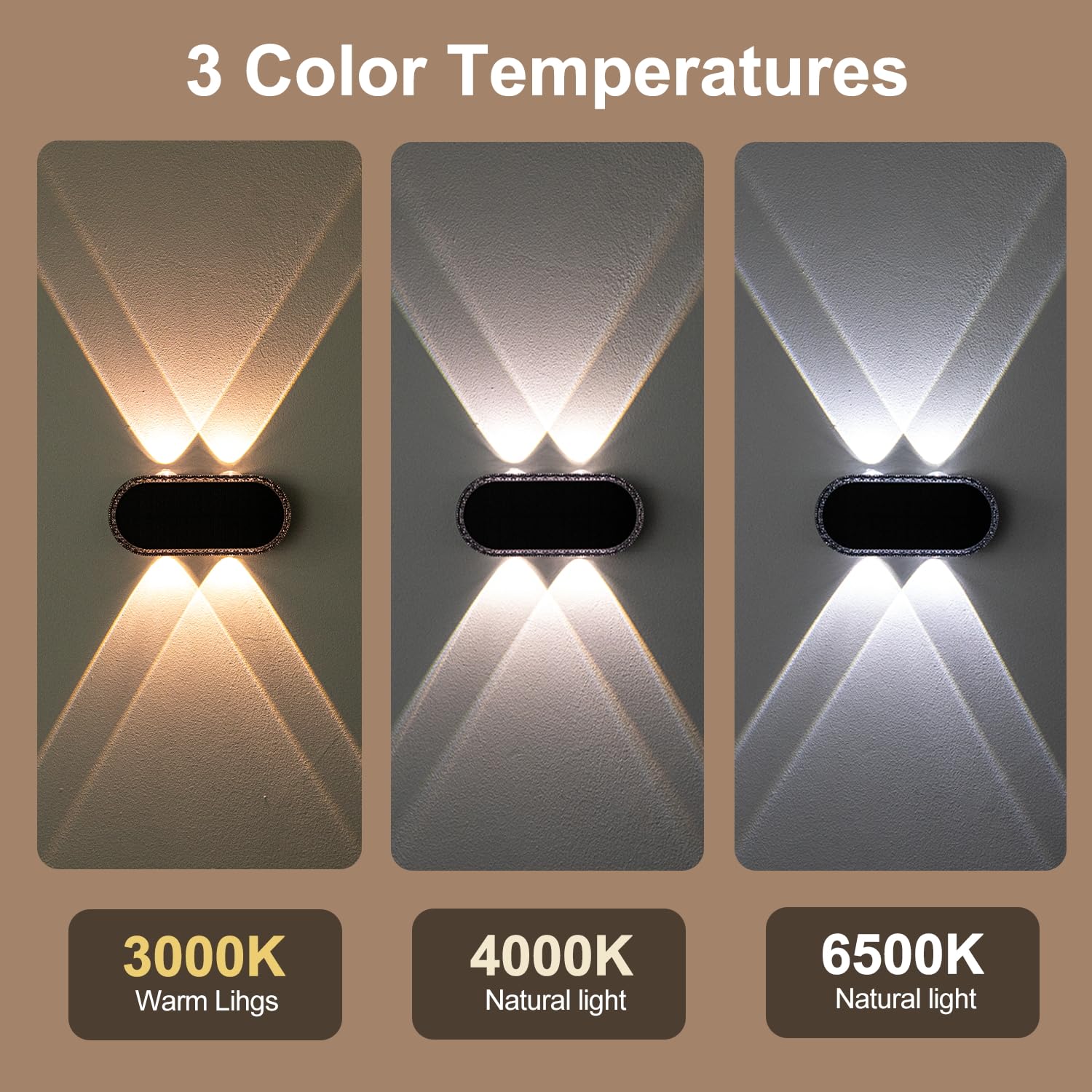 Ellasay fence lights install quickly with screws or 3M tape.