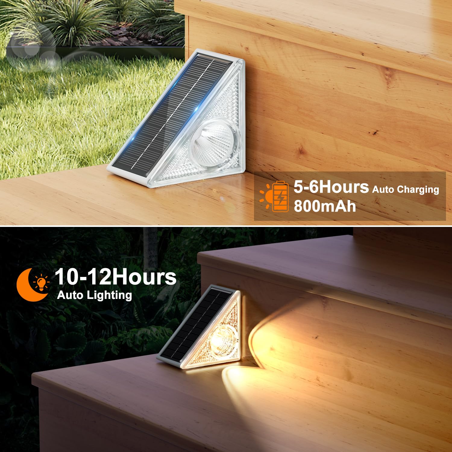 Ellasay step lights install easily with tape or screws for quick setup.