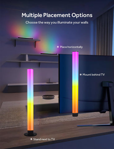 Two-way installation with adhesive or stands for easy setup