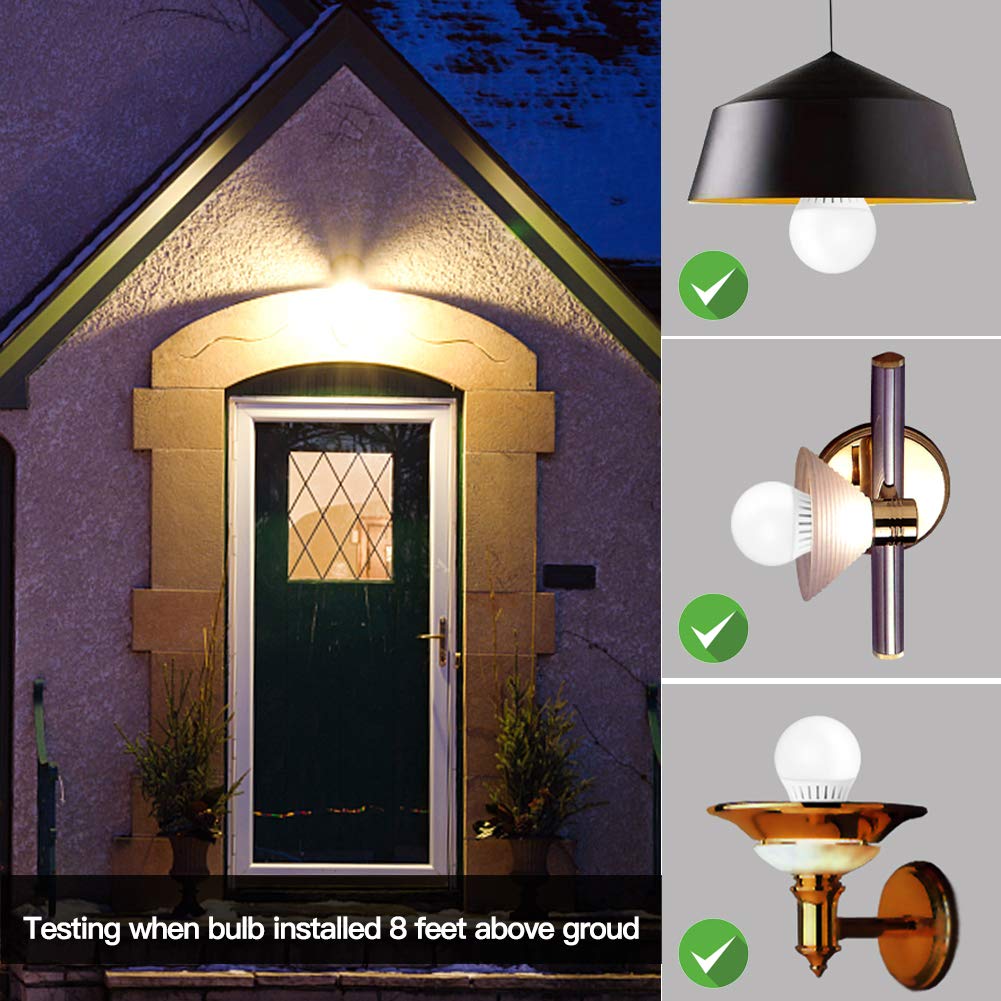 Elrigs dusk-to-dawn sensor bulb conserves energy by lighting only when needed.