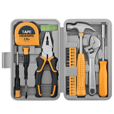 Elvesoar 20-pcs tool set carry box for easy home repairs and portability.