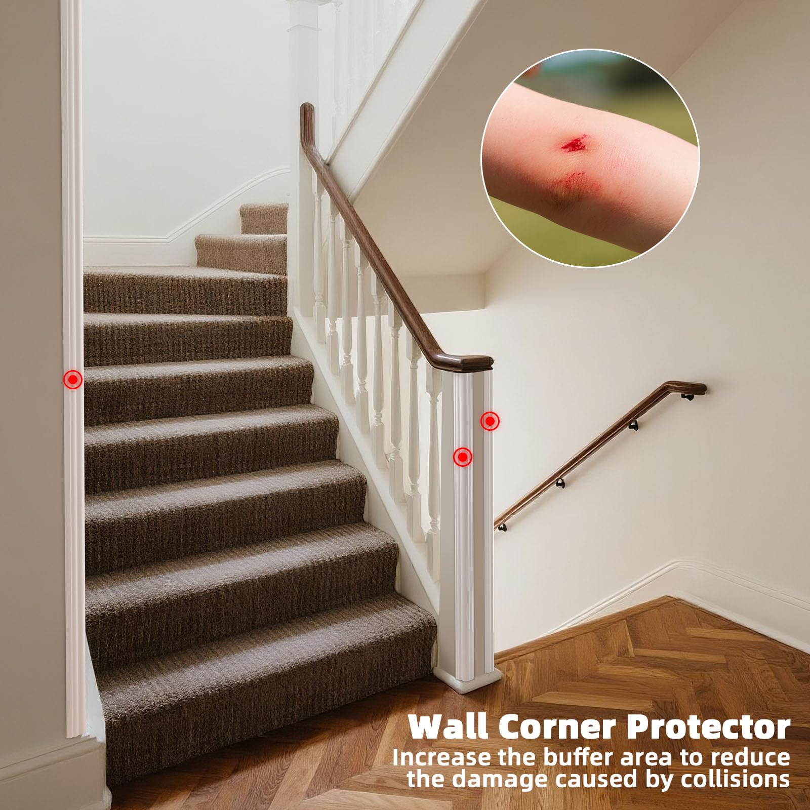 Elvone edge trim maintains clean baseboard corners