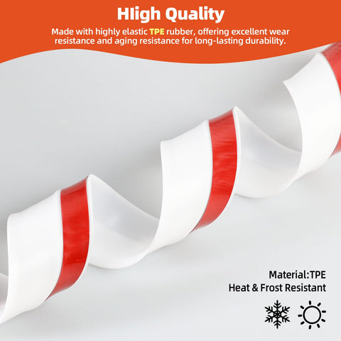 Elvone garage door seal with nails and adhesive ensures secure installation.