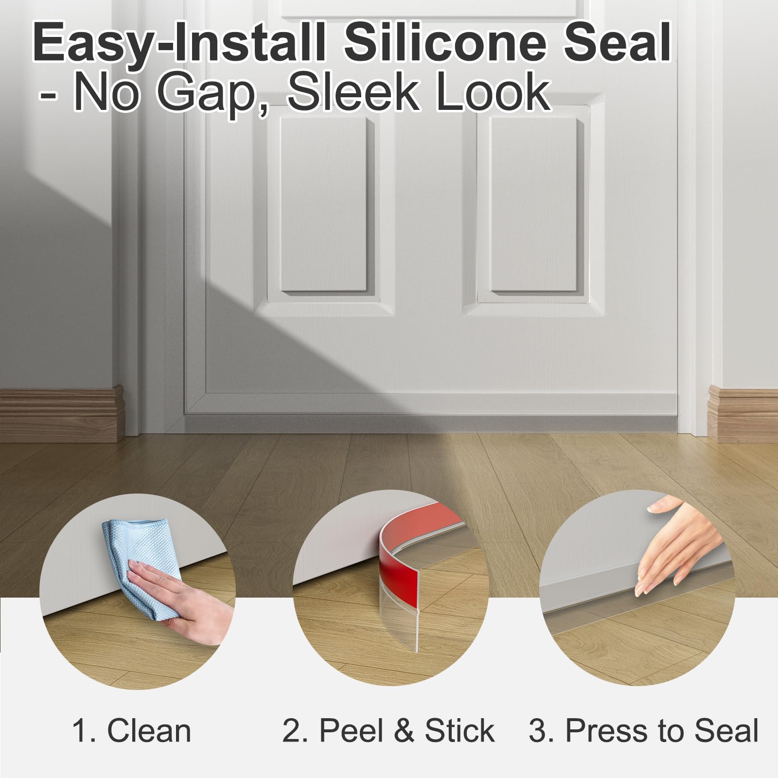 Installation tip image with hairdryer improving bond in cold weather.