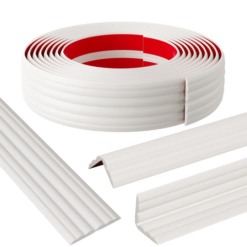 Elvone corner protector folded outward protects high-traffic walls