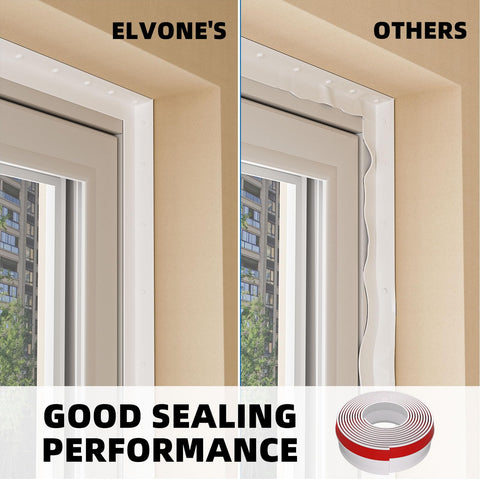 Elvone white finish seal blends with most garage doors