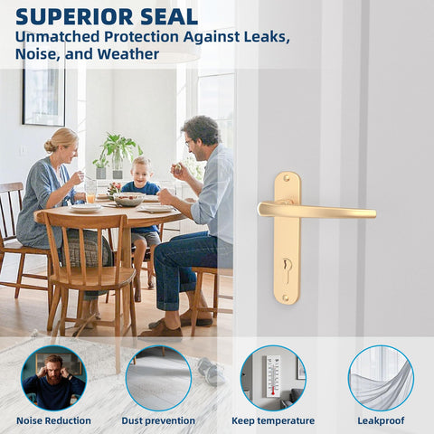 Shower door sealing reduces water spray and noise for a calm bathroom.