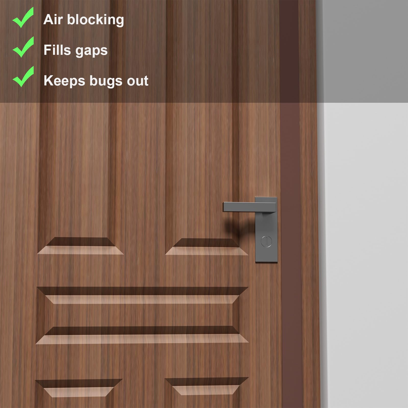 Elvone silicone seal strip on door gap demonstrates durable, long-lasting performance.