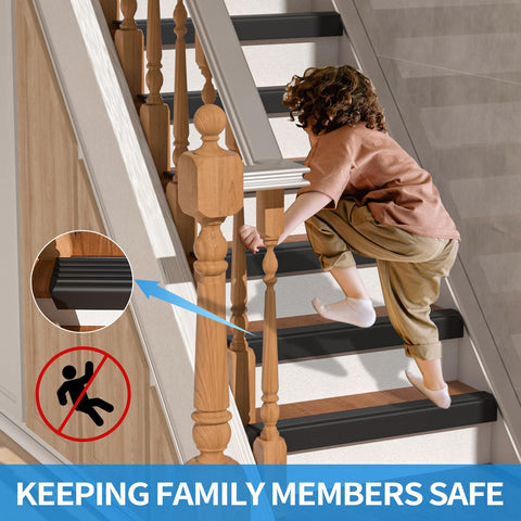 Elvone stair edge protector works on indoor and outdoor stairs.
