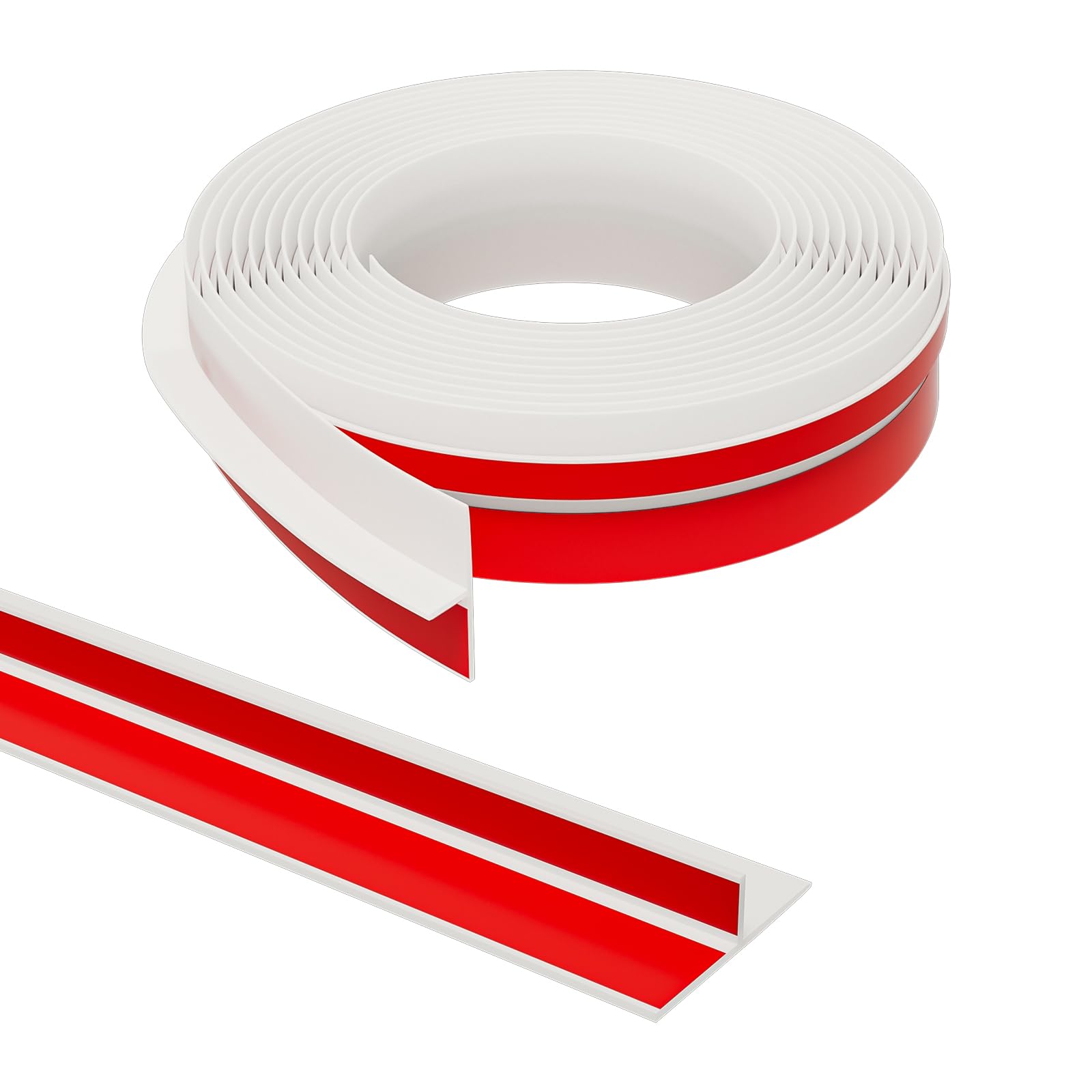 Elvone T-shaped door draft stopper around the door gap for better insulation.