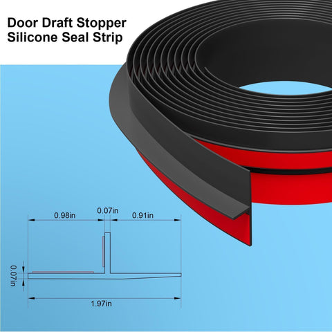 Elvone draft stopper mounted on door edge shows seal.