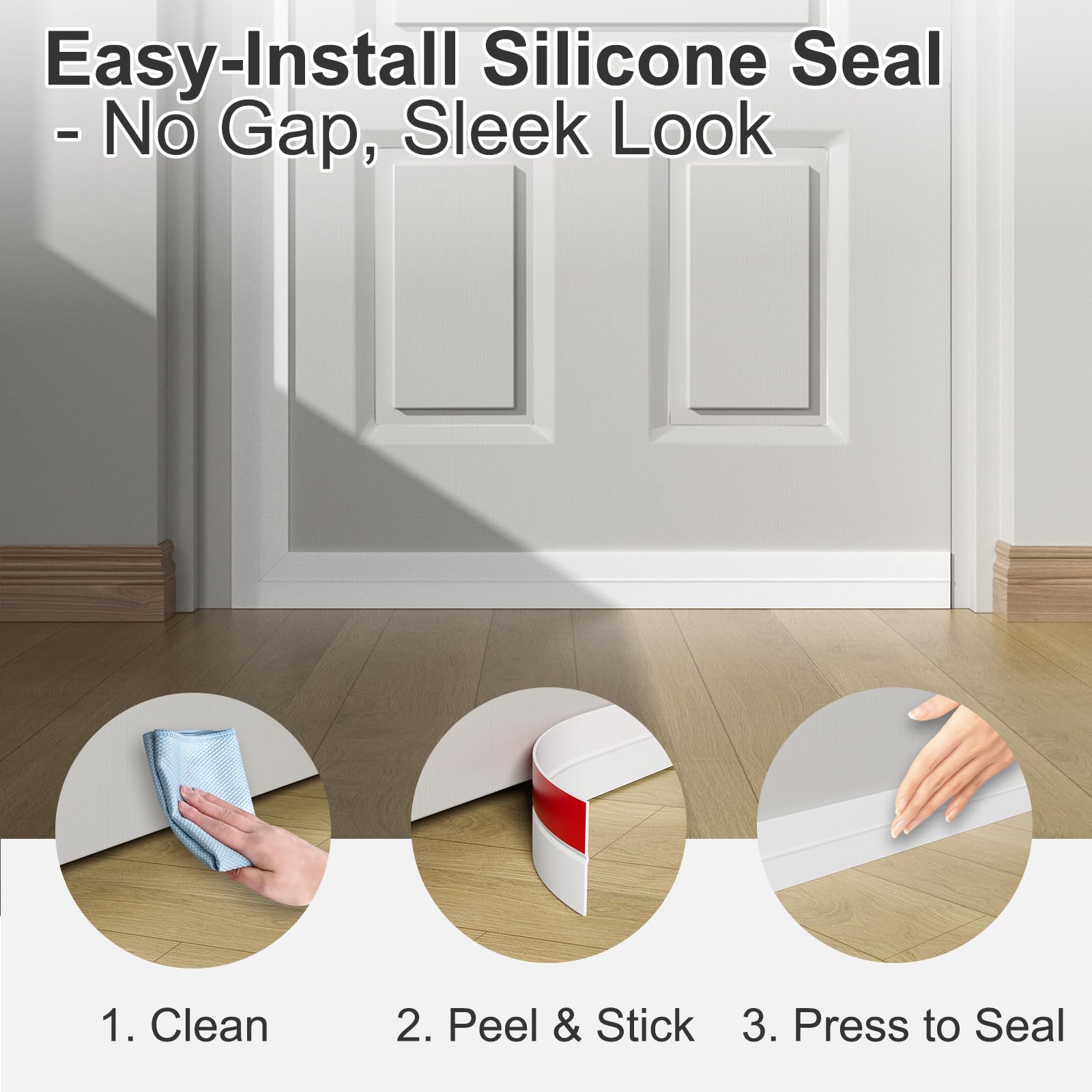 Elvone wide application seal for doors, windows, thresholds, and showers