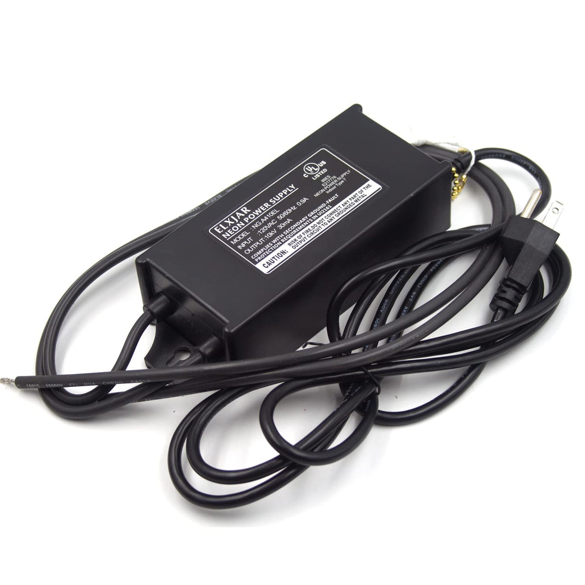 elxjar 10kV neon transformer front view for indoor signs with glass tubes