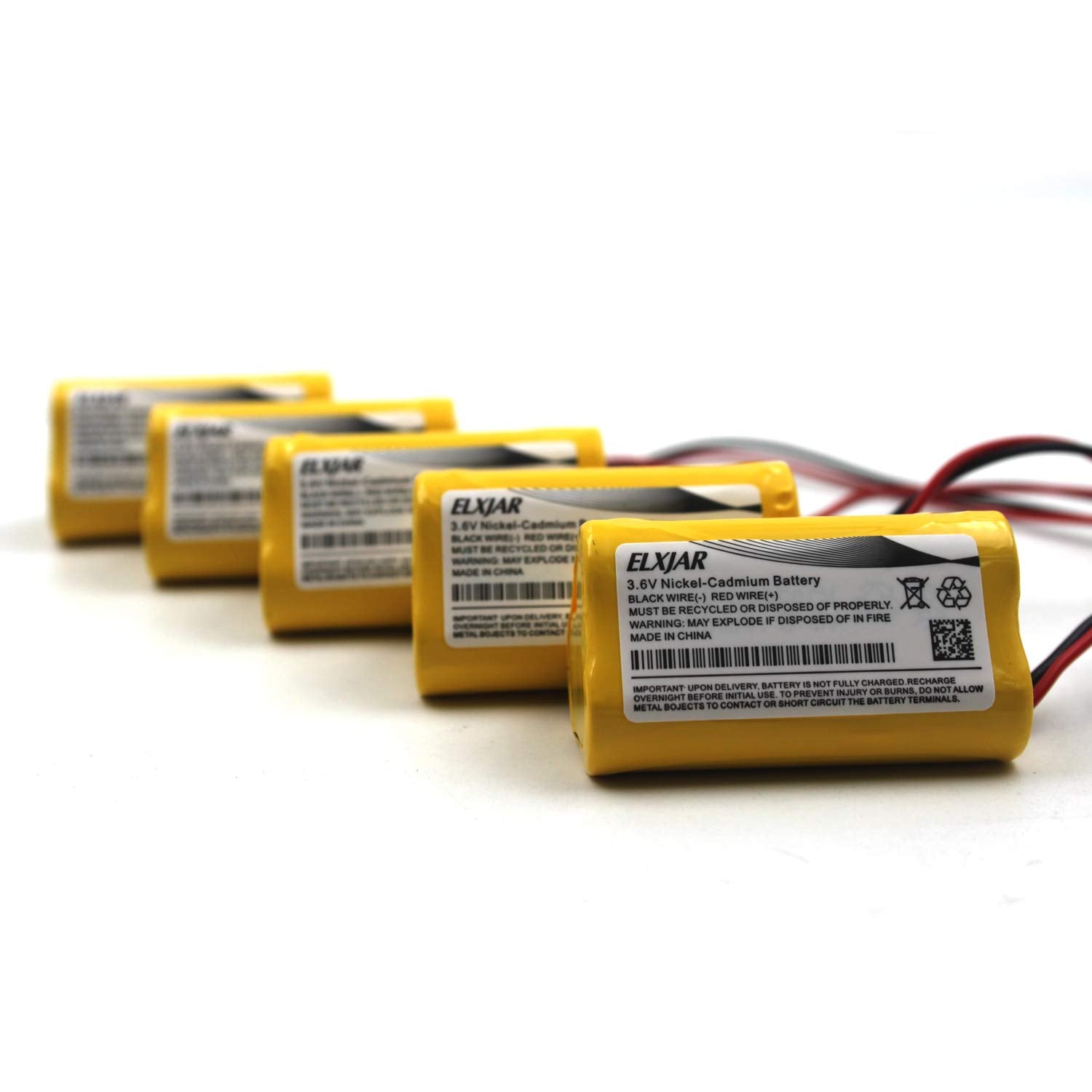 Elxjar 2-pack front view shows compact backup power for safety systems